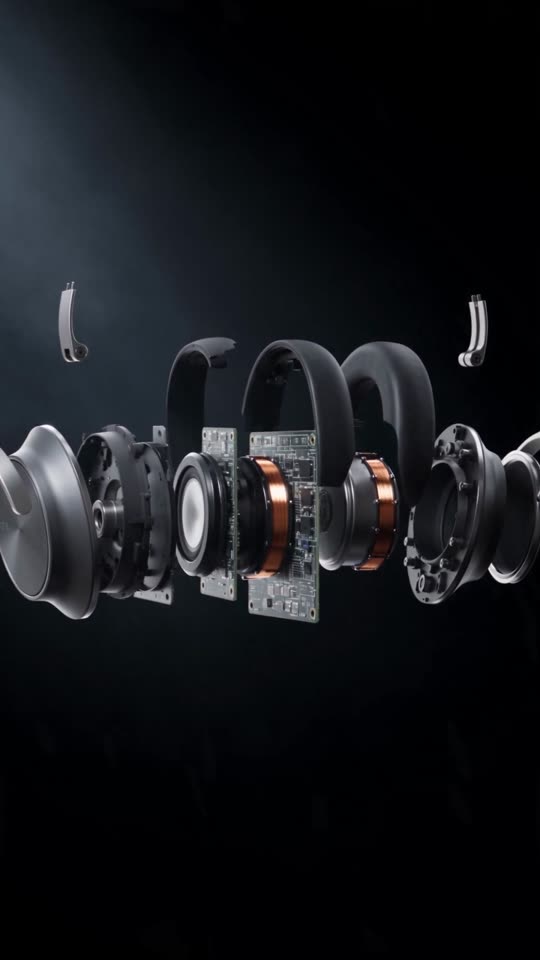 NULL headphones, exploded view